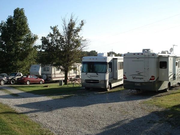 FHU Campsites, RV parking, pull-thru site, 50/30 Amp