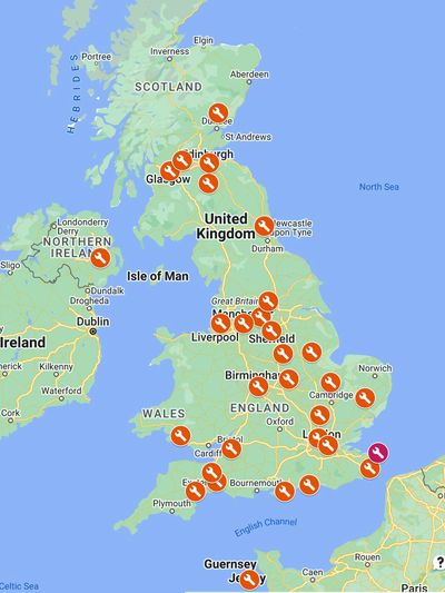 Repair partner map of UK
