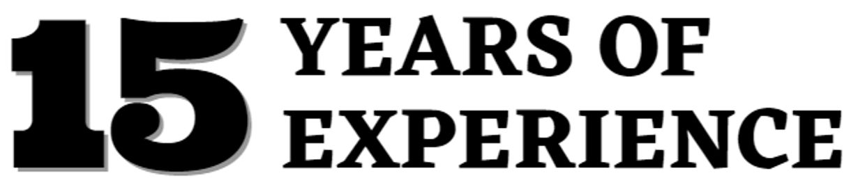 15 years experience image