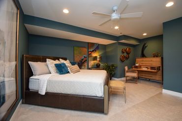 Bedroom by ID Cincinnati, showcasing a tranquil and modern design at Homearama 2019.