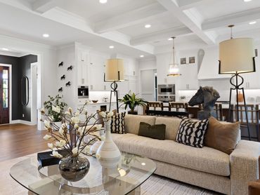 Kitchen by ID Cincinnati and Robert Lucke Homes, featuring sleek, modern design at Homearama 2024