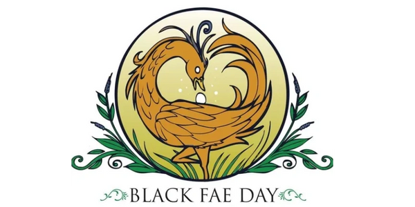 Black Fae Day Logo. Black Fairies party. Black FaeDAy