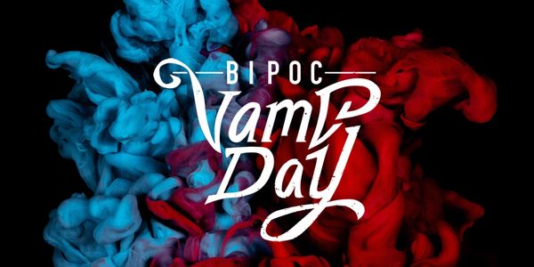 BIPIC Vamp Day. Black Vampires day logo. African American Vampires