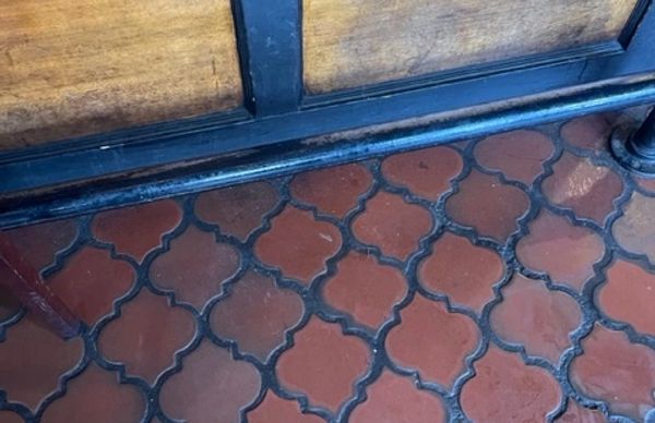 Restaurant floors. before clean.