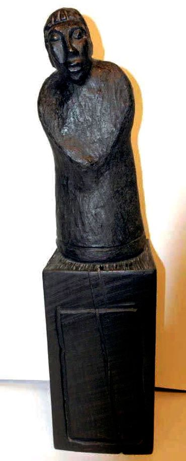 Sculpture of Aunt Annie, by Inez Running-rabbit.