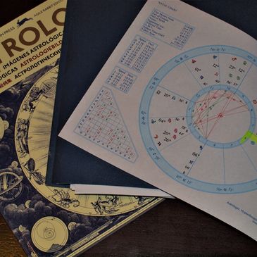 Astrology chart and books