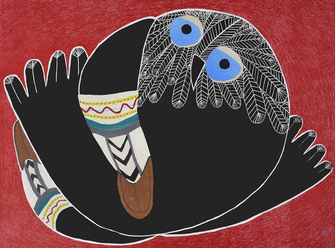 NINGIUKULU TEEVEE
Stepping Out 2020
61st Annual Kinngait Autumn Collection
Lithograph
53.6 x 72.2 cm