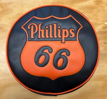 Customized Upholstery Faturing the Phillips 66 logo
