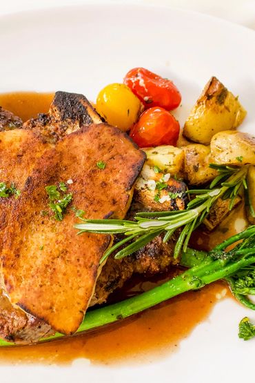 Food placed in plate