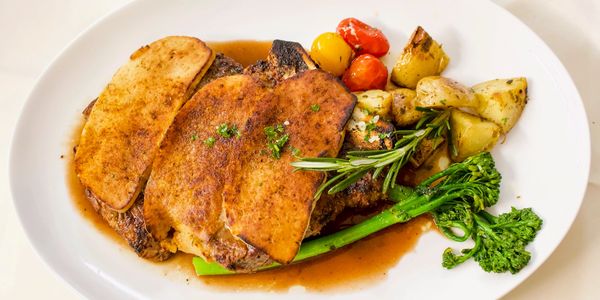 Food placed in plate