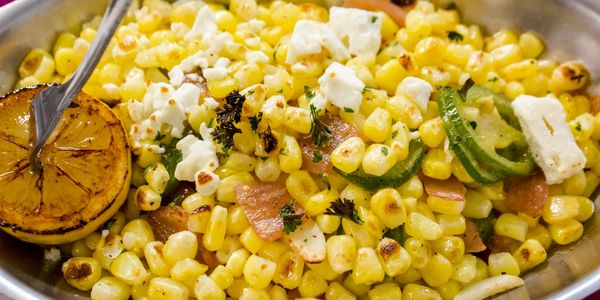 Food placed in plate