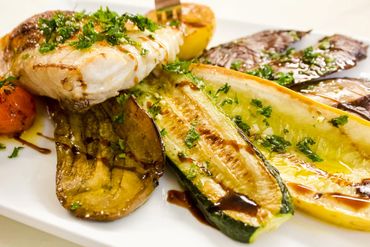 Food placed in plate