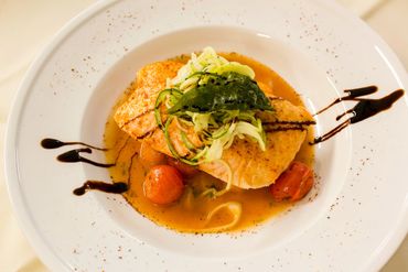 Food placed in plate