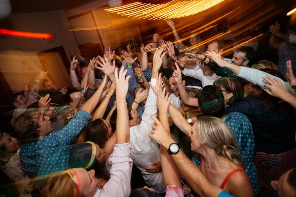Newlywed Epic Hipster Wedding Reception Dance Party Western Montana Bride And Groom Best Friends