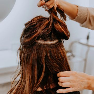 Hairstyle made by salon