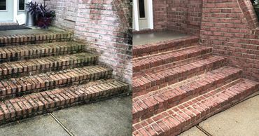 brick powerwashing