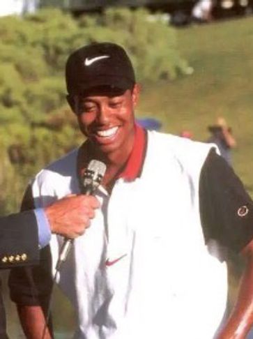 Author Jack Sheehan, introducing Tiger Woods after his first PGA win in Las Vegas.