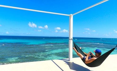 View from the rooftop at Mimundo Hostel, North End, Big Corn Island.