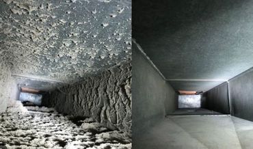 Duct Cleaning before and after
