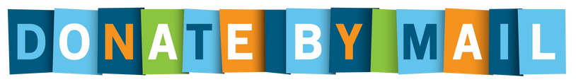 Donate by Mail - Graphic Banner (Blue, Orange, Green, White)