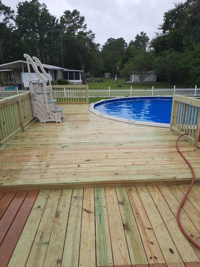 Yes we do pool decks also.