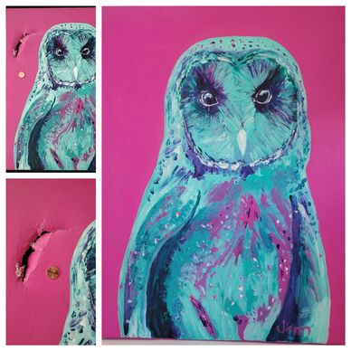 Tears and holes in paintings repaired.