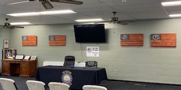 military wooden flags