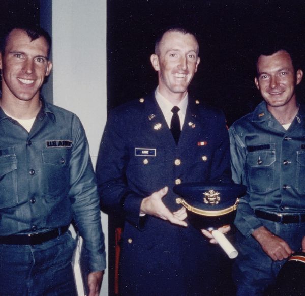 In July of 1967 received his Army commission as Second Lieutenant.