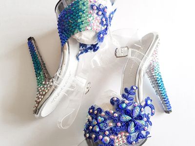 Embellished high heels, competition heels