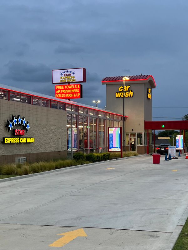 Exterior view of the star express car wash
