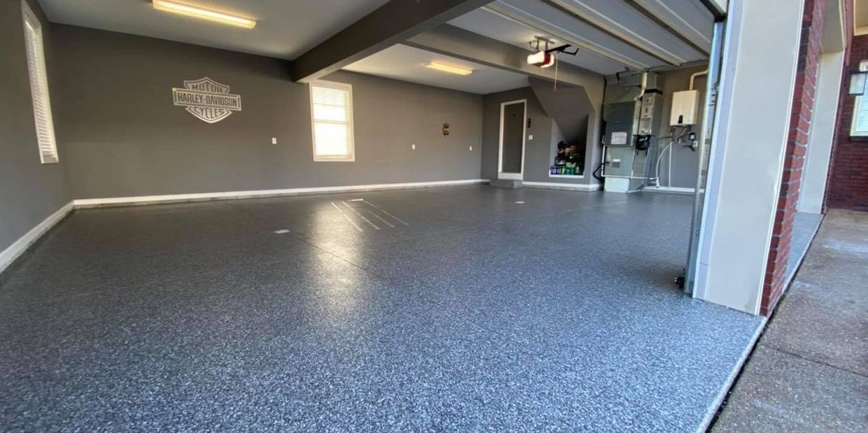 Full Flake Epoxy Garage