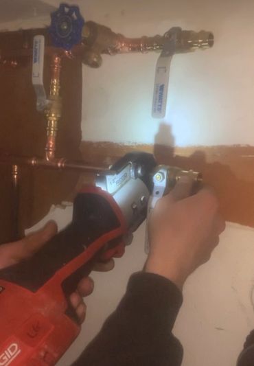 new copper pipe install