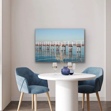 The Baths Jetty on canvas.