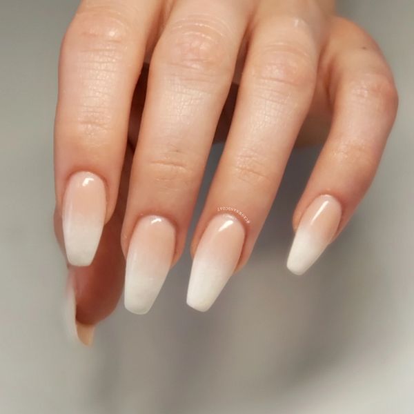 FRENCH OMBRE NAIL ART DONE BY A NAIL TECHNICIAN
