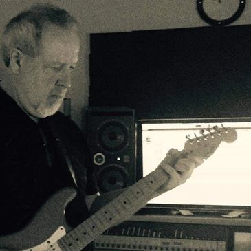 Paul Holtz recording in control room at Stoneman Studios, Milpitas