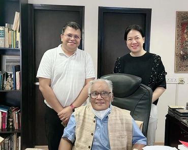 With our Mentor Bharatratna Prof. Dr. C. N. R. Rao, FRS, at JNCASR, India.