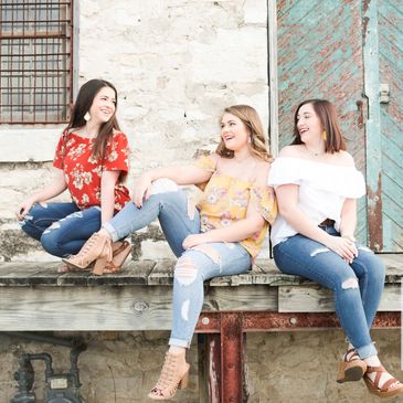 friends family portrait session downtown outfit stone wood photography group