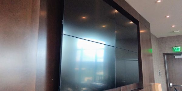 Four 55 inch flat panel video wall.