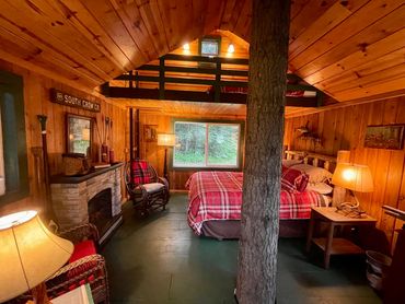 Interior of vacation rental cabin