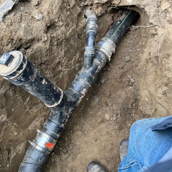 New sewer line that was just installed by our Martin's Plumbing & Rooter team.