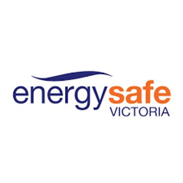 Energy Safe Victoria logo with blue and orange text.