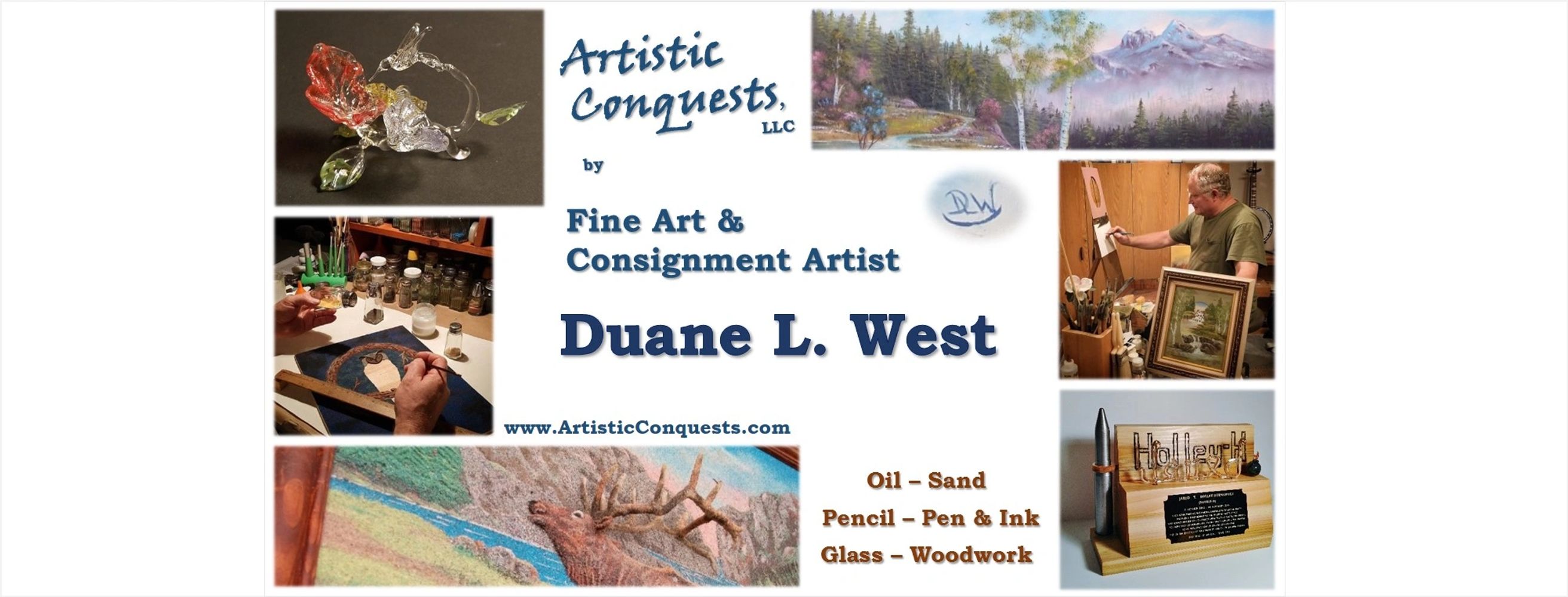 Collage of artwork by Duane L. West.