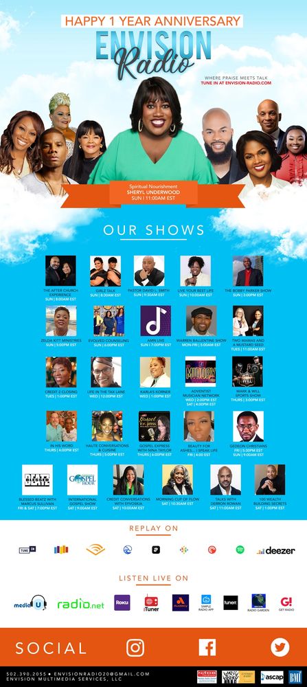 October lineup of Envision Radio Programs
