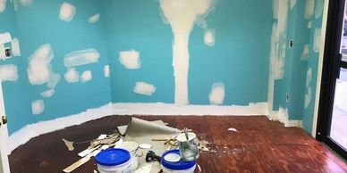 A room receiving residential painting services in Princeton, NJ and surrounding areas