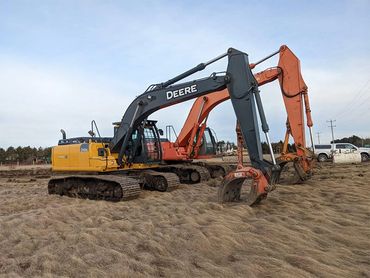 Hald Construction heavy equipment at industrial construction site