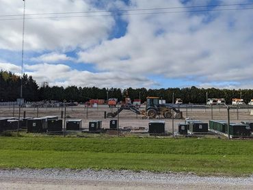 Hald Construction heavy equipment at industrial construction site