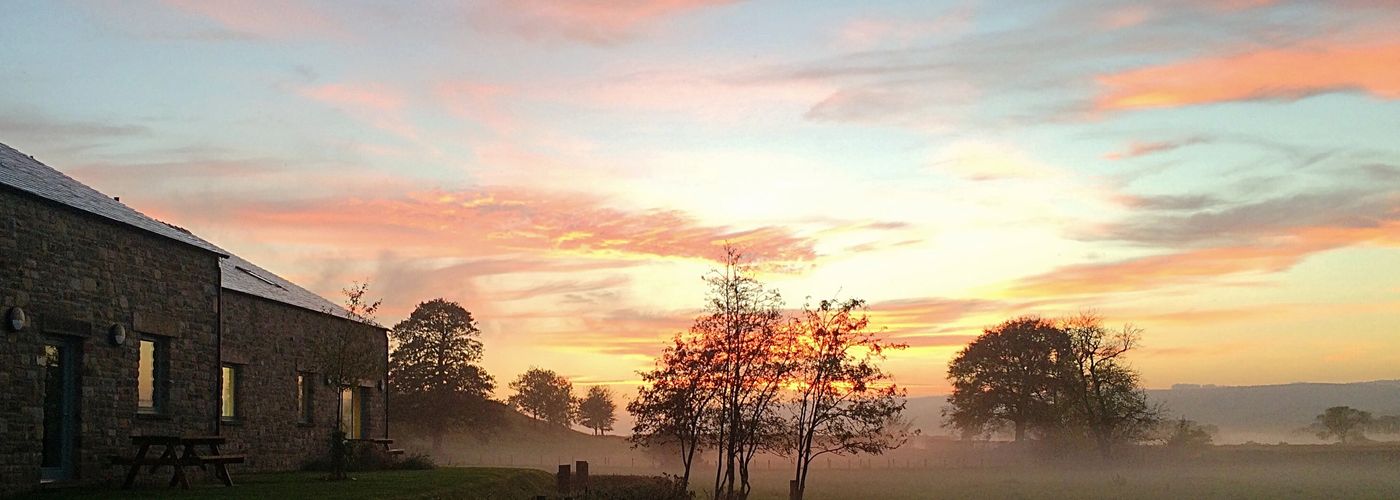 Sunset outside our office