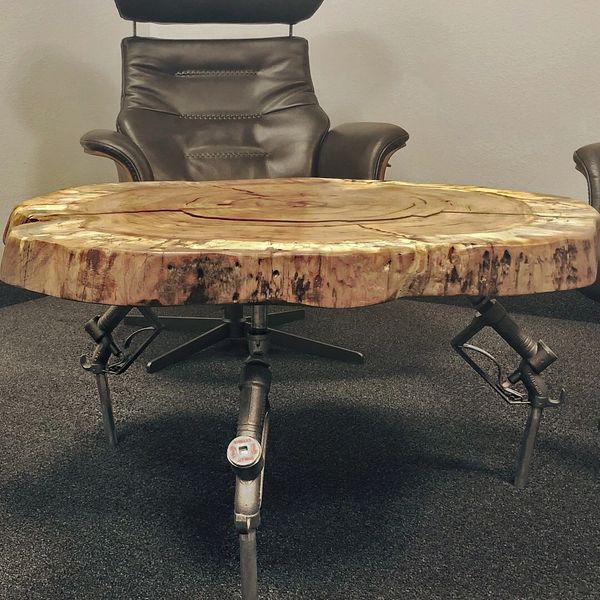 Spalted Pecan live edge cookie table