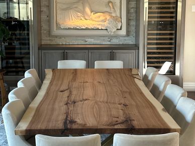 large hickory dining table