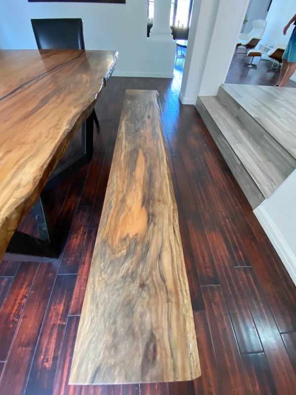 Spalted sycamore bench